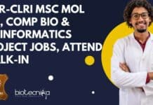 CSIR-CLRI MSc Mol Bio, Comp Bio & Bioinformatics Project Jobs, Attend Walk-In CSIR-CLRI MSc Mol Bio