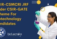 CSIR-CSMCRI JRF Under CSIR-GATE Scheme For Biotechnology Candidates CSIR-CSMCRI JRF
