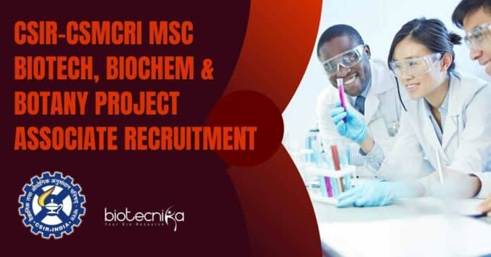 CSIR-CSMCRI MSc Biotech