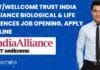 DBT/Wellcome Trust India Alliance Biological & Life Sciences Job Opening, Apply Online DBT/Wellcome Trust India Alliance