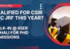 Qualified For CSIR UGC JRF this year? Walk-In @ IISER Mohali For PhD Admissions IISER PhD Admission 2022