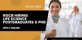 RGCB Life Science Job
