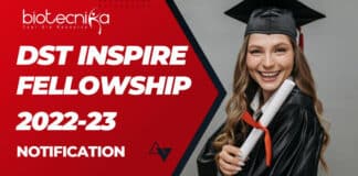 DST INSPIRE Fellowship 2022