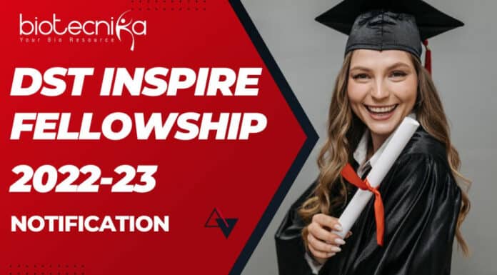 DST INSPIRE Fellowship 2022