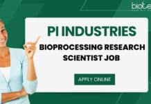 PI Industries Bioprocessing Research Scientist Job – Biotech Candidates Apply PI Industries Latest Job