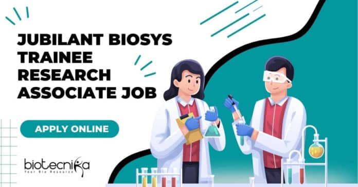 Jubilant Biosys Trainee Job