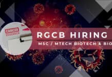 RGCB Job Vacancy – Msc / Mtech Biotech, Biochem Apply Online For JRF Post RGCB Msc Biotech Job