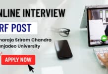 Maharaja Sriram Chandra Bhanjadeo University Hiring Msc Zoology & Life Science For JRF Post – Online Interview