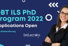 DBT ILS PhD Program 2023 – Applications Invited DST ILS PhD Program