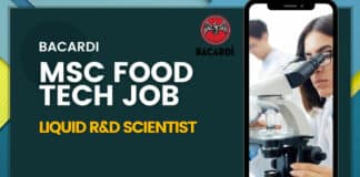 Msc Food Technology Job