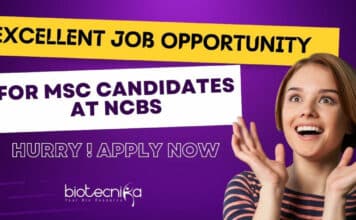 Excellent Job Opportunity For Msc Candidates at NCBS : Non-NET Candidates Can Also Apply NCBS Msc Life Science
