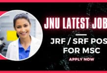 JNU Latest Job – Msc Biotech / Life Science Apply For JRF / SRF / Lab Assistant Post JNU Life Science Jobs