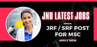 JNU Life Science Jobs