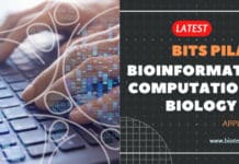 Latest Bioinformatics / Computational Biology Job Opening At BITS Pilani BITS Pilani Bioinformatics