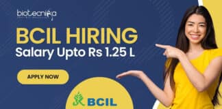 BCIL Biotech Job