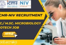 ICMR-NIV B.Sc./ M.Sc. Microbiology / Biotech Job ICMR NIV Microbiology Job