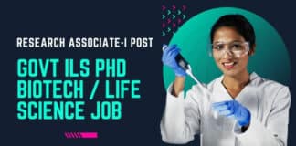 Govt ILS PhD Biotech