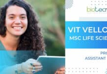 VIT Vellore MSc Life Science Project Assistant Job – Apply Online VIT Vellore Life Science