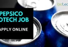 PepsiCo Biotechnology Job – Coordinator Post – Apply Online PepsiCo MSc Job