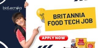 Britannia Food Technology Job
