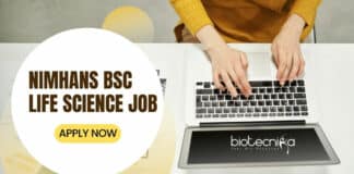 NIMHANS Life Science Job
