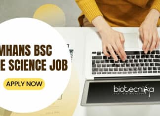 NIMHANS Life Science Job
