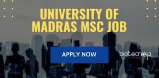 University of Madras Jobs
