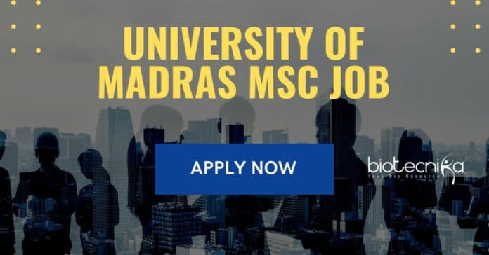 University of Madras Jobs