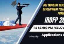 DST Industry Research & Development Fellowship Programme – IRDFP 2022 | Rs 50,000 pm Fellowship IRDFP 2022 Fellowship