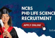 NCBS Latest PhD Life Science Job For Project Scientist Post NCBS PhD Life Science