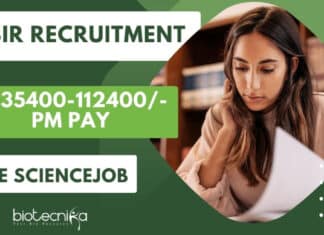 CSIR Life Science Recruitment