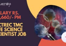 ACTREC TMC Life Science Scientist Job – Salary Rs. 57,660/- pm ACTREC TMC Life Science