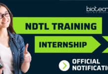 Exclusive NDTL Training / Internship Official Notification 2022-23 NDTL Training Internship Notification