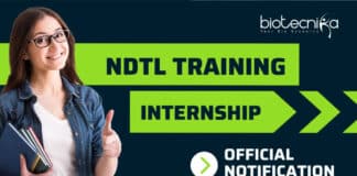 NDTL Training Internship Notification