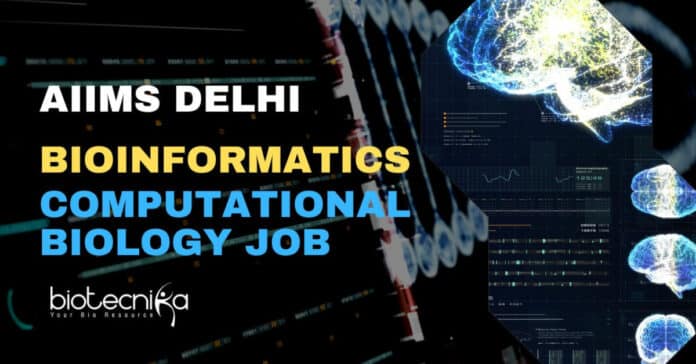 PhD Bioinformatics Job AIIMS