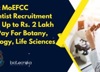 Govt MoEFCC Scientist Recruitment