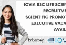 IQVIA BSc Life Sciences Recruitment – Scientific Promotion Executive Vacancy Available IQVIA BSc Job Opening