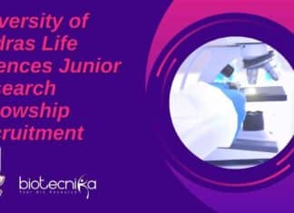 Madras University JRF 2022