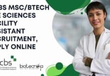 NCBS MSc/BTech Life Sciences Facility Assistant Recruitment, Apply Online NCBS Life Science Post
