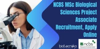 NCBS MSc Biological Sciences