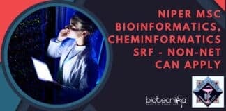 NIPER MSc Bioinformatics Job