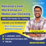 National Level Workshop on Molecular Docking With LIVE Hands-On-Training Molecular Docking National Workshop With LIVE Hands-On-Training