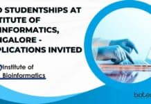 PhD Studentships at Institute of Bioinformatics, Bangalore – Applications Invited PhD Studentship at Institute
