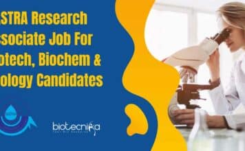 SASTRA Research Associate Job