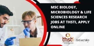 THSTI Vacancies For Biology