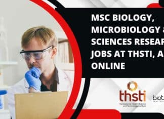 THSTI Vacancies For Biology