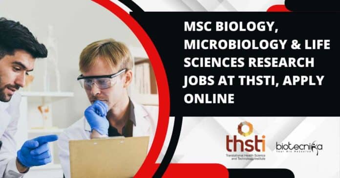 THSTI Vacancies For Biology