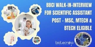 BBCI Scientific Assistant Post