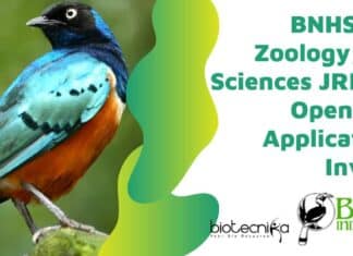 BNHS MSc Zoology JRF