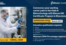 Biocon KGI Certificate Program in Biosciences | Admission Open Biocon KGI Certificate Program in Biosciences | Admission Open